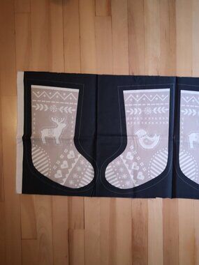 Lewis  & Irene Cut & Sew Fabric Stocking Panel "When I Met Santa's Reindeer"